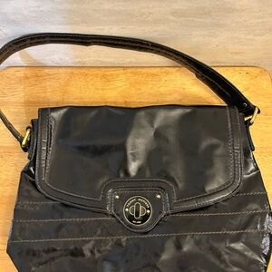 Tommy Hilfiger Black Leather Shoulder Bag